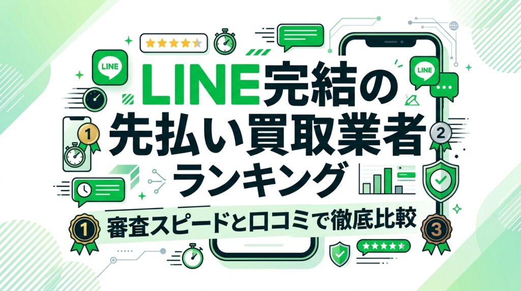 LINE完結の先払い買取業者ランキング｜審査スピードと口コミで徹底比較