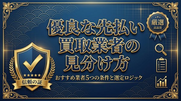 【2026年最新】優良な先払い買取業者の見分け方｜おすすめ業者5つの条件
